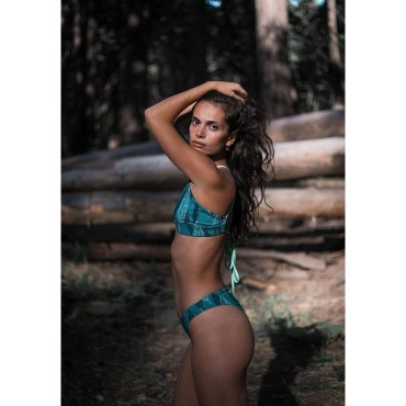 Hermosa Reversible Bikini Bottom - Midnight Feather